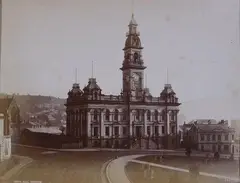 Burton Bros, Town Hall, Dunedin, albumen print