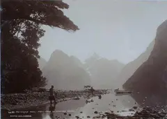 Burton Bros, Pembroke Peak - from Head of Milford Sound, albumen print