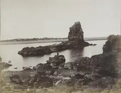 Frank Arnold Coxhead, Shag Rock - Sumner, Christchurch, albumen print