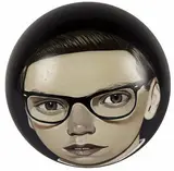 Peter Stichbury, Seamus Pamplemousse, acrylic on lawn bowl, 2005