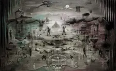 Primeval Shadow All Stars by Wellesley Binding, acrylic on canvas, sold May 2007