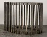 David Trubridge, Side Table, wych elm with s/steel screwed and plugged joints