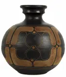 Graeme Storm, stoneware incised patterned vase