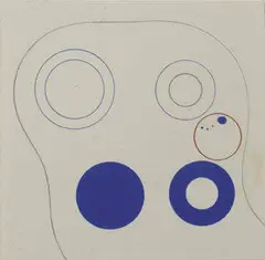 Untitled (philishave) by Julian Dashper, acrylic and pencil on paper, sold May 2007