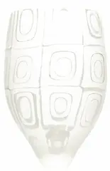 Stephen Bradbourne, White Square, blown glass vase, Arctic series