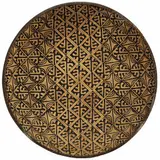 Steven Scholefield, earthenware dish, umber pigmented, high fired dish, impressed with Schoon's stamps