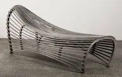 David Trubridge, Body Raft 1998, steam bent wych elm with s/steel screwed and plugged joints