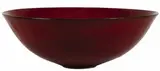 Len Castle, earthenware bowl with lava red glaze