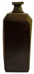 Bruce Martin, slab sided bottle, anagama fired, wood ash glazed, hand built