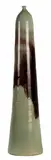 Nicholas Brandon, tall tapering floor vase, celadon with sang de boeuf splash. Base flaw repaired
