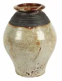 Peter Stichbury, shino glazed ovoid vase