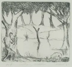 Pro Hart, Waltzing Matilda, 1977/82, Etching A/P