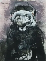 Robert Grieve, Portrait III, Mixed Media on Paper