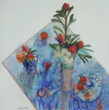 Margaret Woodward, Table Still Life with Australian Wildflowers, 1990, Pastel & Mixed Media on Paper