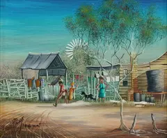 Max Mannix, Bye Mum, Oil on Canvas on Board