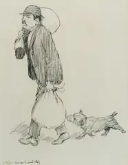 Norman Lindsay, Tootles, 1910, Pen & Ink