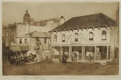 Old Charlotte Place by Lionel Lindsay, 1911, Etching with Aquatint 25/30, sold Jul 2026
