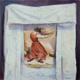 Wendy Stavrianos, Gathering Cloth, 2004, Oil on Linen
