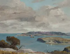 Leon Hanson, South Head from Dobroyd Point, Oil on Board