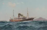 John Charles Allcot, SS Eastern, 1916, Oil on Board