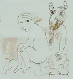 Garry Shead, Untitled, Ink & Wash