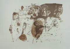 John Olsen, Looking at Wildlife, 1975, Lithograph 12/25