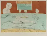 John Olsen, Lucio's, 2003, Etching & Aquatint 27/60