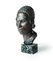 Benjamin Collins, Swahili, c.1970s, Bronze on Marble Base