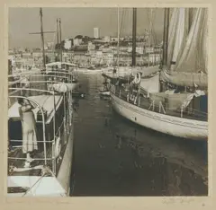 Walter Burke, Harbour of Cannes, France, Black & White Vintage Photograph