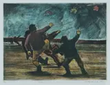 Geoffrey Ricardo, Kites, 1990, Aquatint, Drypoint & Chine Colle Etching 13/20