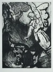 Margaret Sulikowski, Guardian Angel, 1988, Sugarlift Etching & Aquatint 30/100