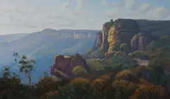 Kerry Nobbs, Afternoon Light, Blue Mountains, 2002, Oil on Canvas