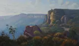 Kerry Nobbs, Afternoon Light, Blue Mountains, 2002, Oil on Canvas