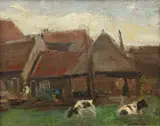 Willem de Zwart, Dairy Farm, Oil on Panel