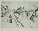 Erich Heckel, Ostende, 1916, Etching