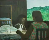 Ray Crooke, Bure Interior, Oil on Canvas