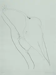 Brett Whiteley, Nectar (Addiction), Portrait of Paul Verlaine, 1979, Etching 58/75