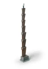 Stephen Hart, Figure on Column, c.1998, Hand-Painted Timber Sculpture