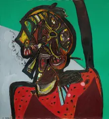 Paul Partos, The Cigarette Man, 1965, Oil on Canvas