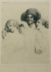 Norman Lindsay, Trio, 1923, Etching, Engraving & Stipple 51/55