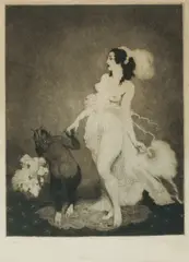 Debut by Norman Lindsay, 1920, Etching, Engraving & Stipple 34/50, sold Jul 2026