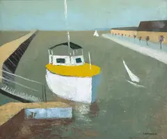 Sali Herman, The Yellow Boat, 1967, Oil on Linen