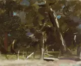 Max Meldrum, Storm and Sunshine, Sunbury [Victoria]' February, 1926, Oil on Canvas on Board