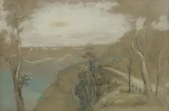 Conrad Martens, Crown Ridge, Mudgee Road, c.1875, Watercolour, Pencil & Bodycolour