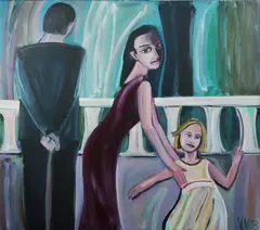 Balcony Group by Vicki Varvaressos, 2003, Acrylic on Canvas, offered Jul 2026
