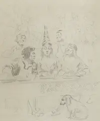 Norman Lindsay, The Party, Pencil