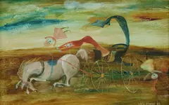 Cedric Flower, The Awful Accident, 1968, Oil on Board