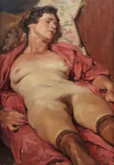 Ivor Hele, Jean Sleeping, c.1950, Oil on Canvas
