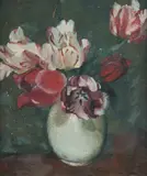 Margaret Coen, Tulips, 1940s, Oil on Canvas