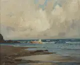 Rose Lowcay, Coastal Waves, Oil on Canvas (lined)